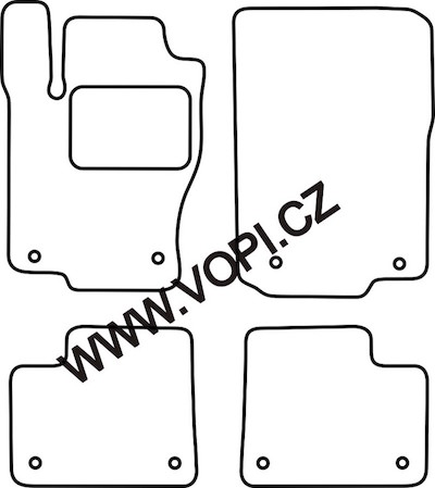 Textil-Autoteppiche Mercedes M W166 11/2011 -  Carfit (2961)